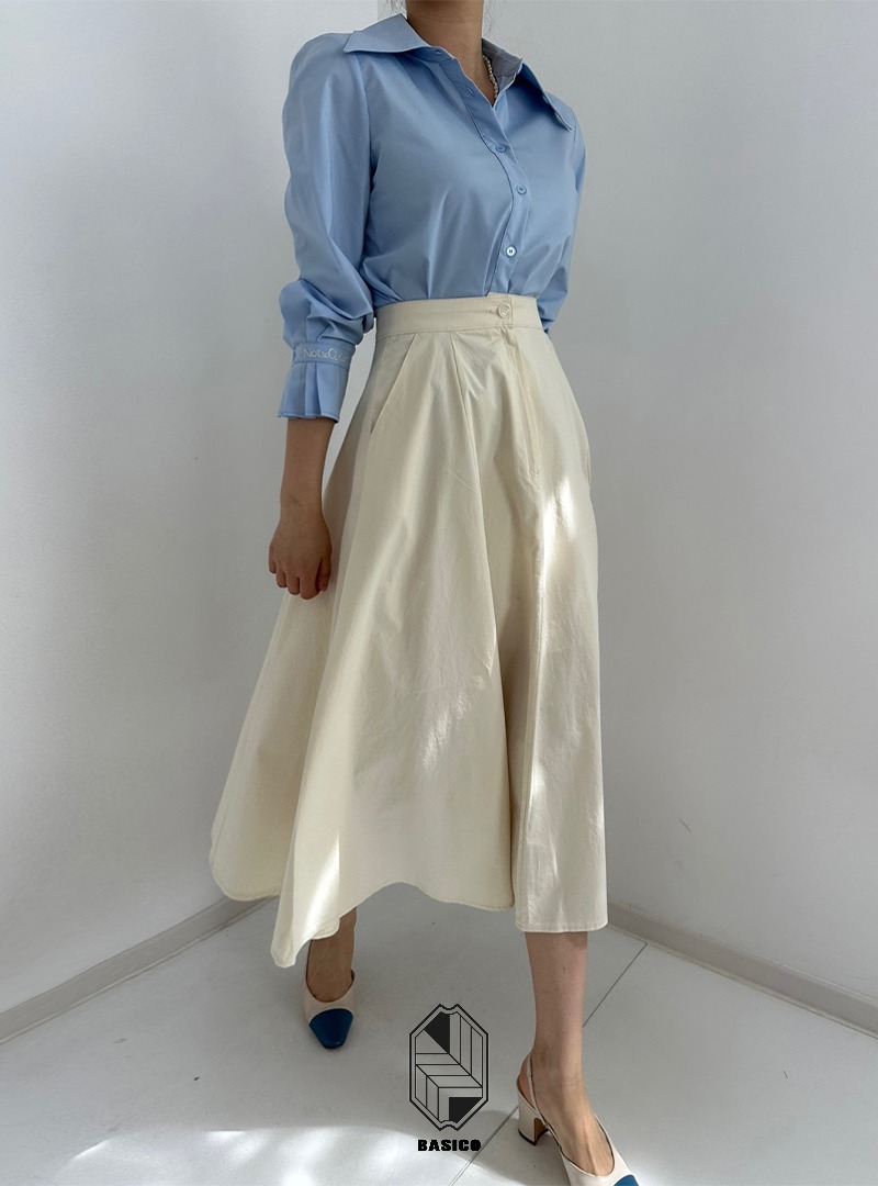 Cleaning Long Flared Skirt